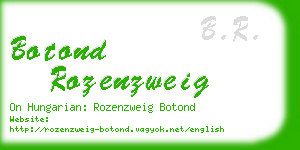 botond rozenzweig business card